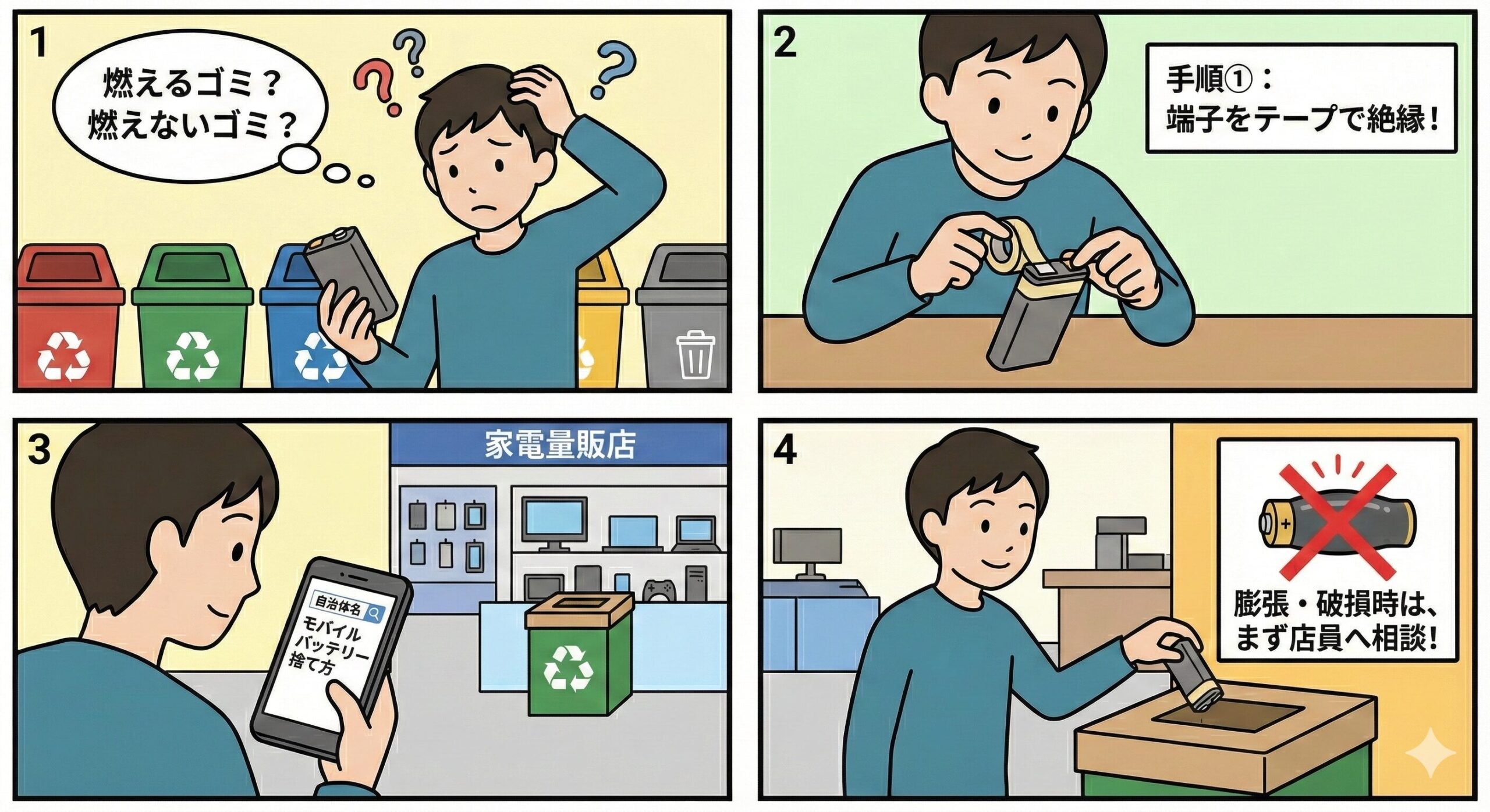 モバイルバッテリーの捨て方（総合）